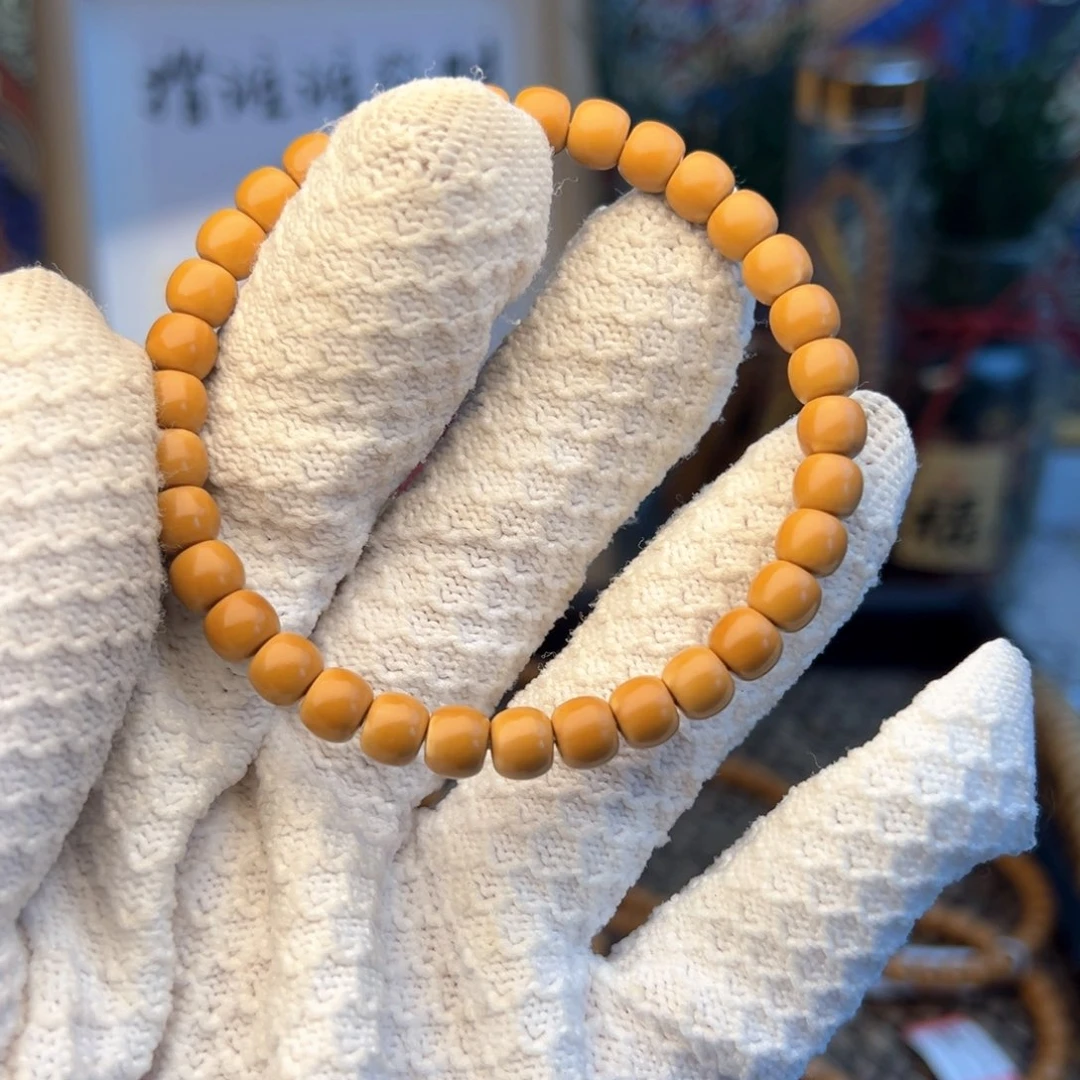 橄榄核手串老挝核尖单圈6.6mm