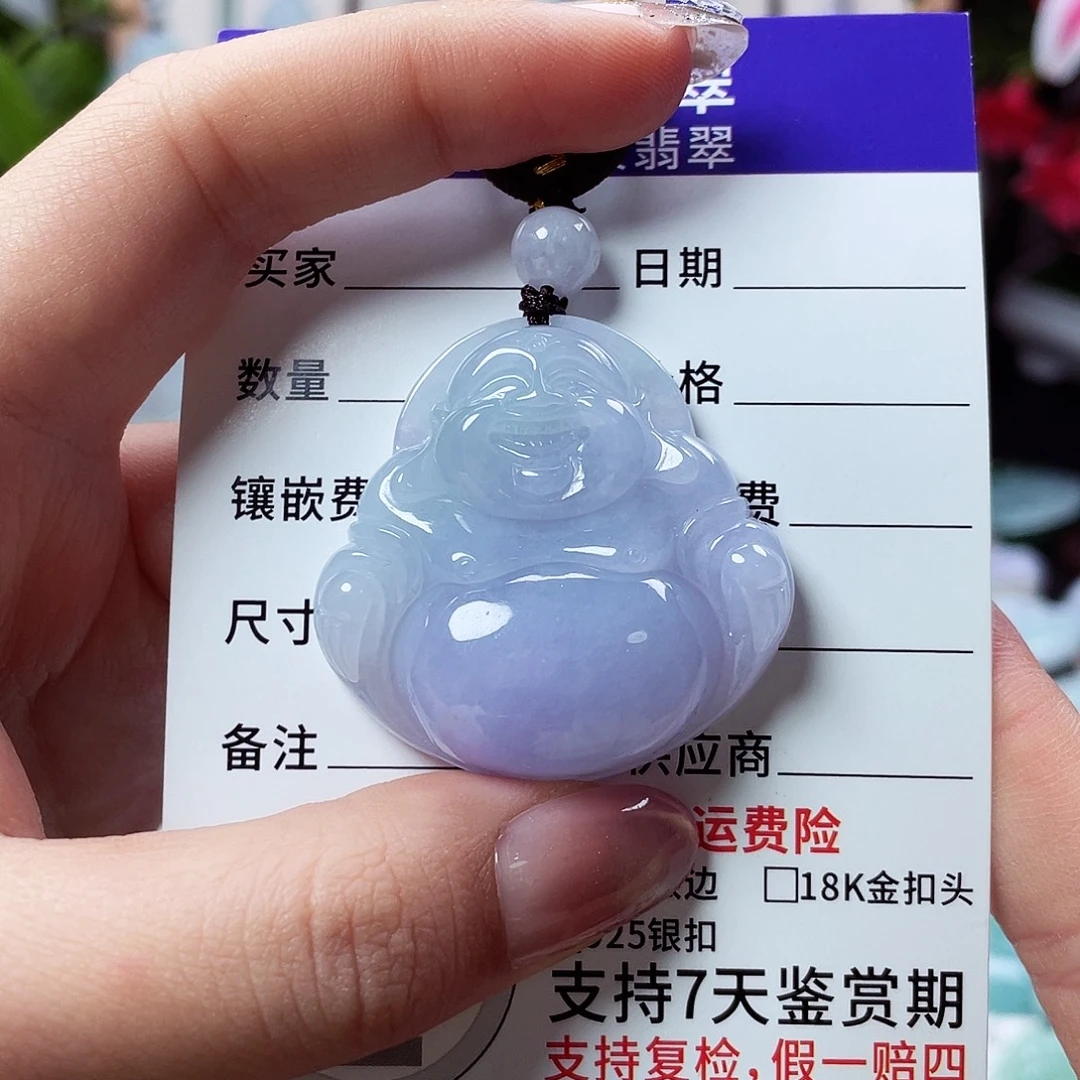 翡翠未镶嵌颈饰佛公32