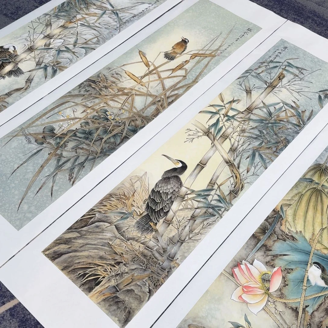 国画国画作品山水花鸟纯手绘