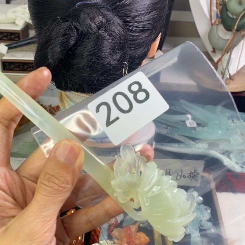 【闪购商品】岫玉发饰未镶嵌用****8