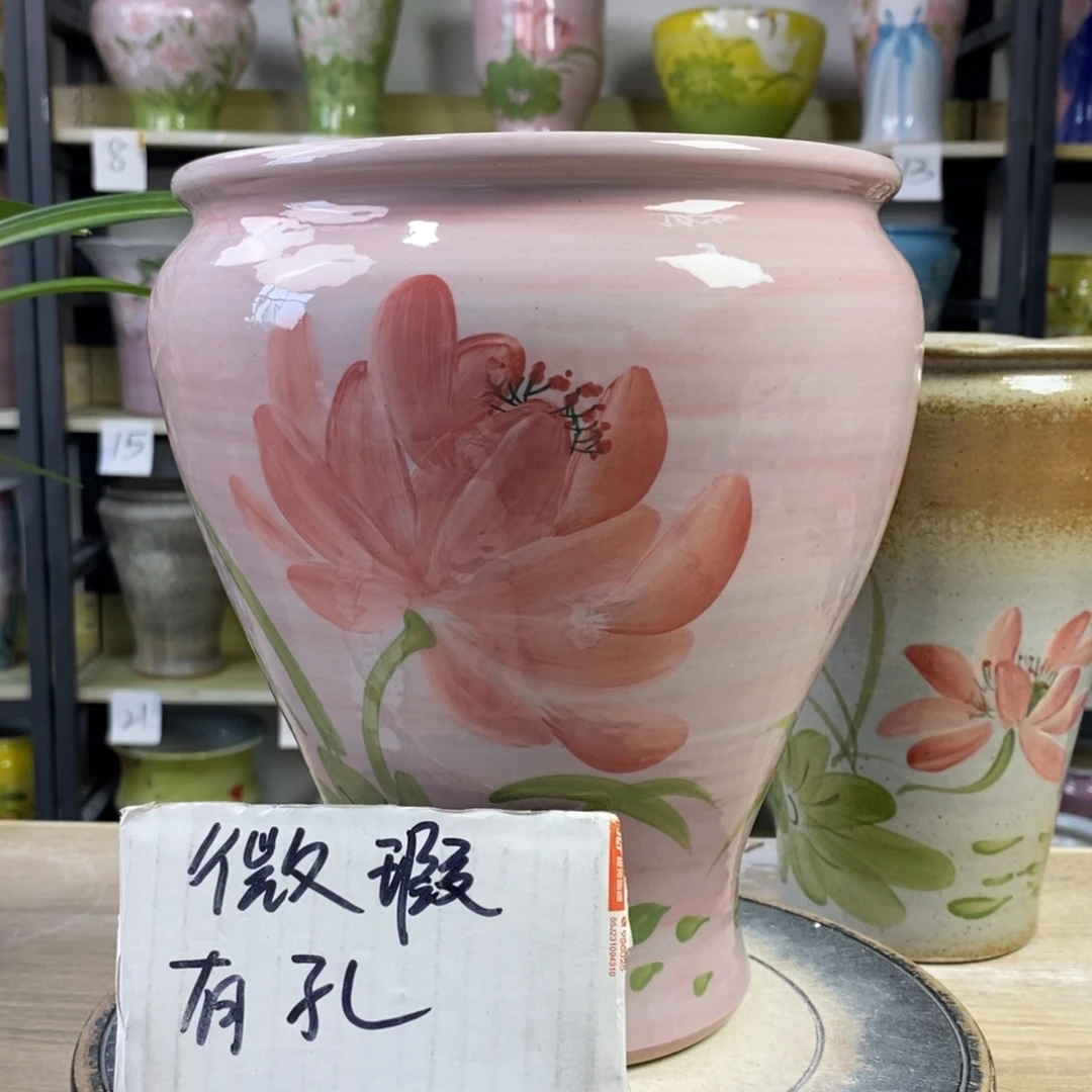 景德镇手工手绘陶瓷花盆