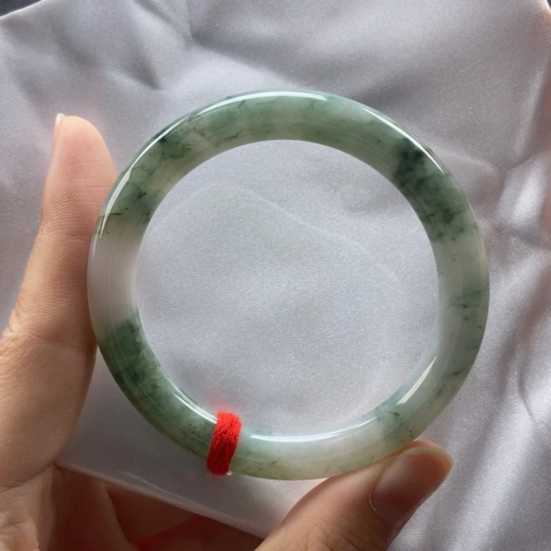 翡翠未镶嵌手镯54/55圆条