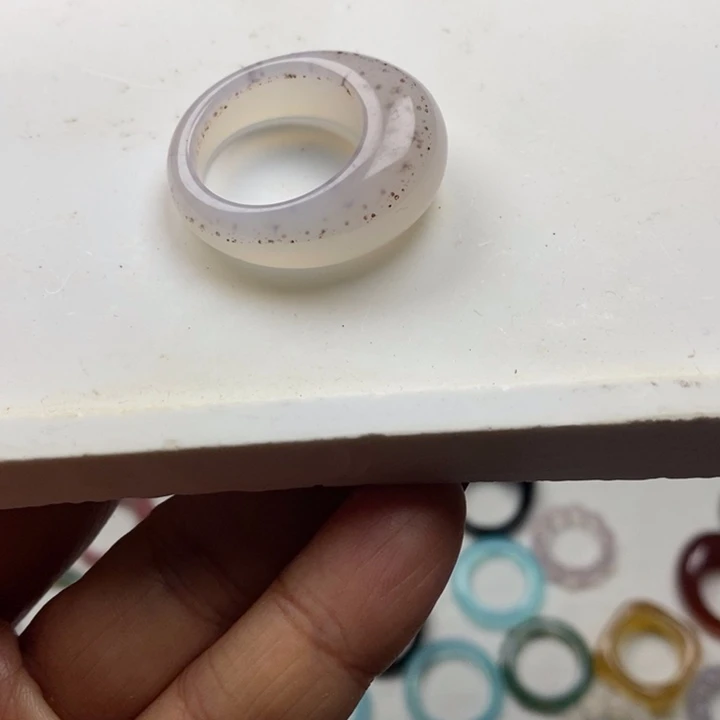 玛瑙/玉髓合金戒指不退不换
