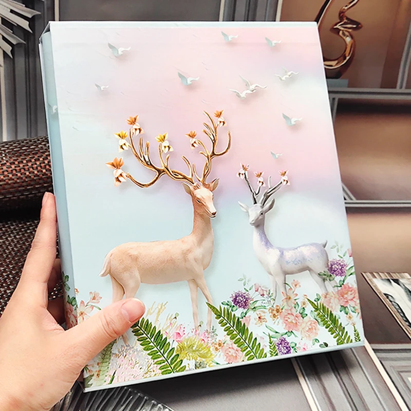 混合装相册5678寸高档家庭大容量收纳册情侣纪念册混装过塑影集册