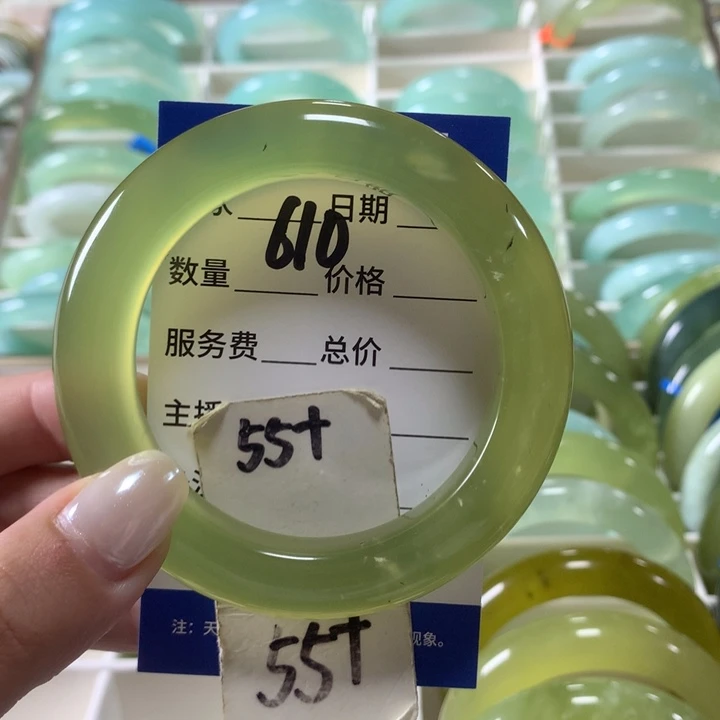 未镶嵌蛇纹石玉手镯610