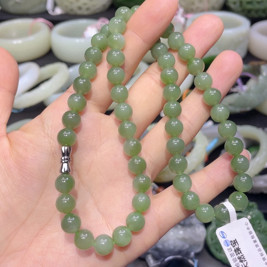 和田玉未镶嵌颈饰卡8妈妈链