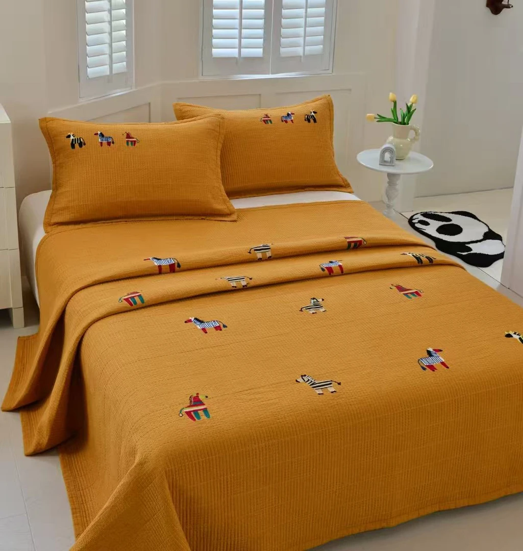 幕古(Mugu)云感舒氧双面可用床盖三件套微瑕～Z305