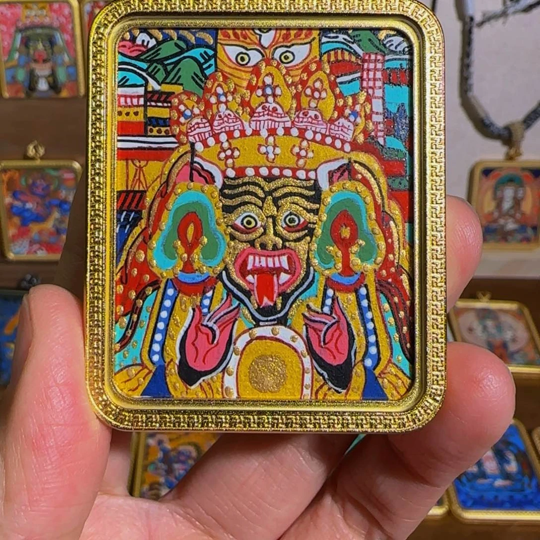 吊坠纯手绘唐卡扎基拉姆