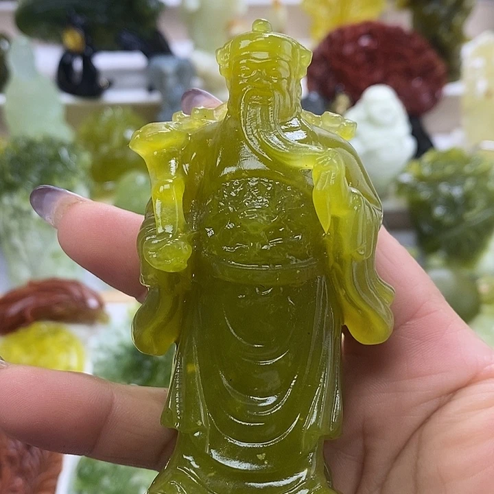未镶嵌蛇纹石玉手把件