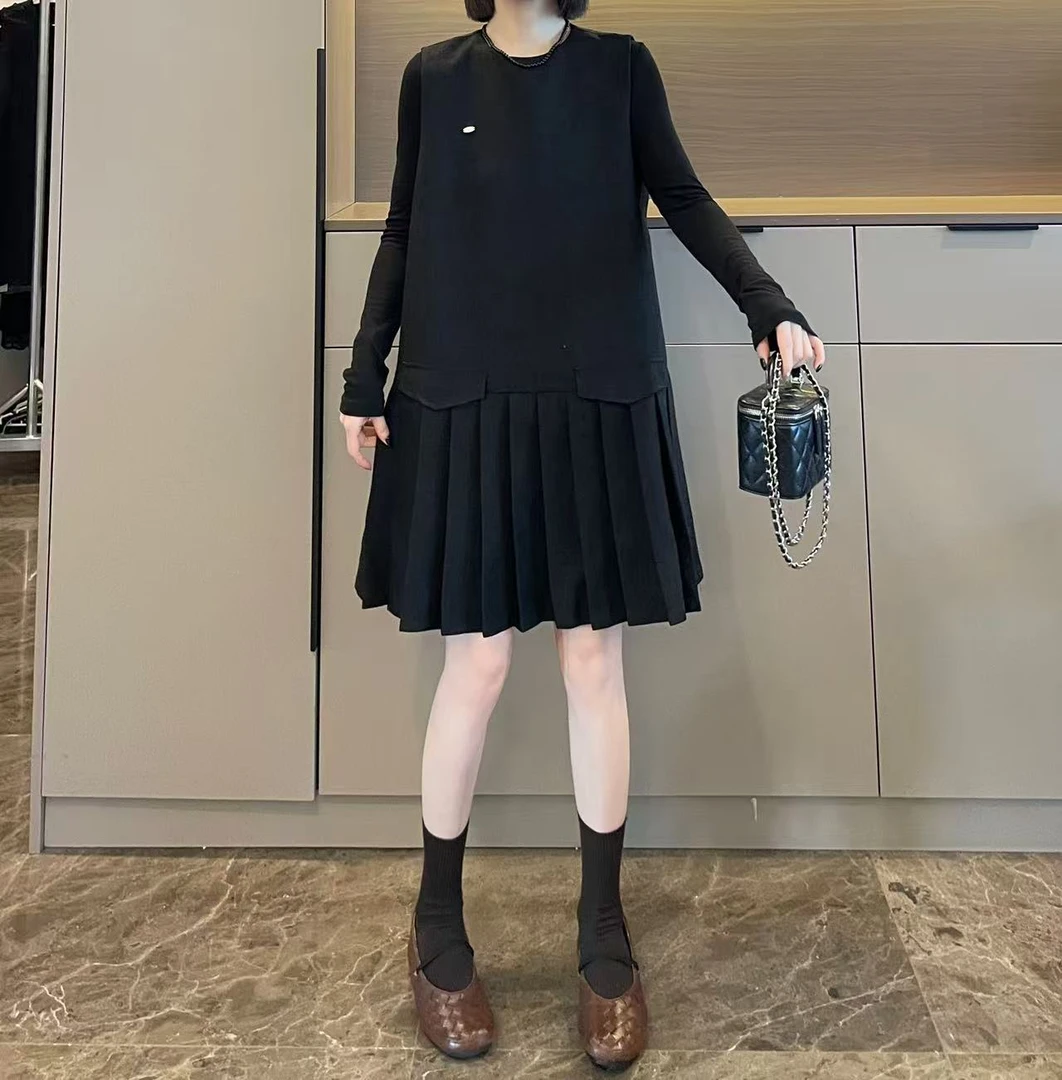 米可/MK-2700YF【法式无袖背心百褶连衣裙】时尚秋季新款连衣裙