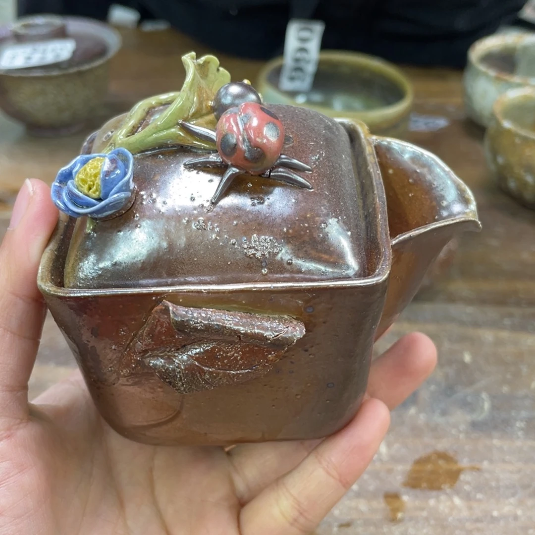 陶纯手工柴烧茶壶茶具瑕瑕