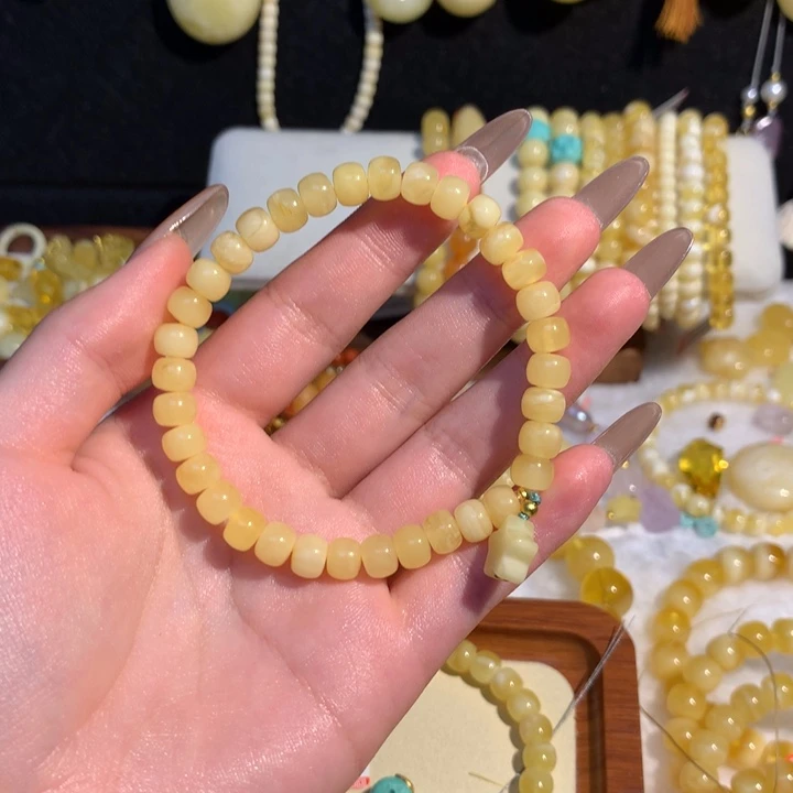 未镶嵌蜜蜡手链音*.蜜蜡手串老型