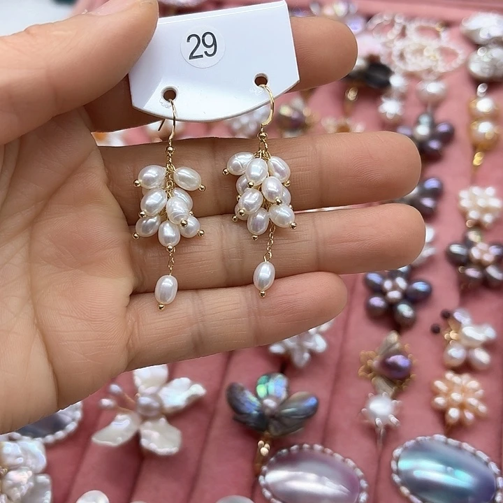 淡水珍珠发饰银S925镶嵌