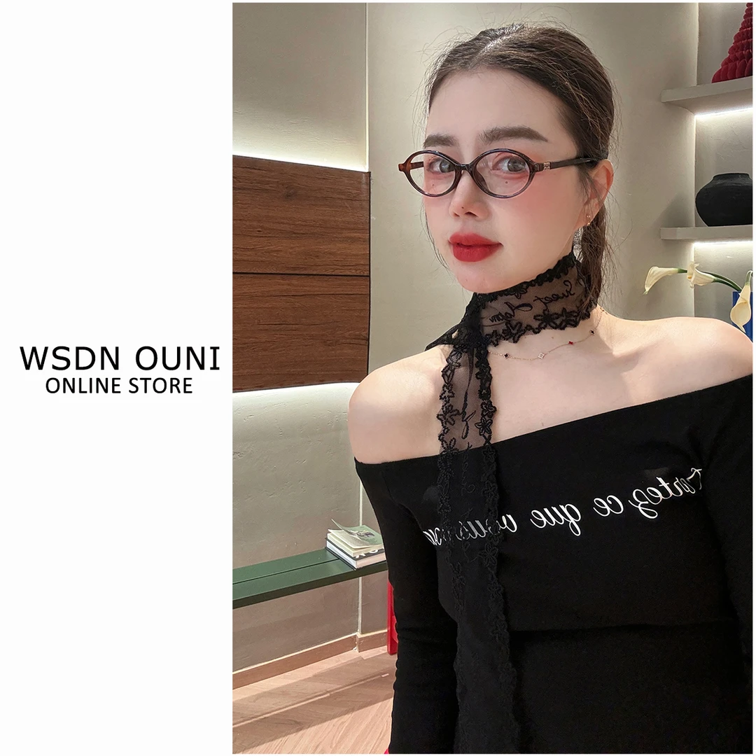 【157*7】蕾丝花边丝巾可做腰带女日系甜美可爱细长高级感百搭围脖