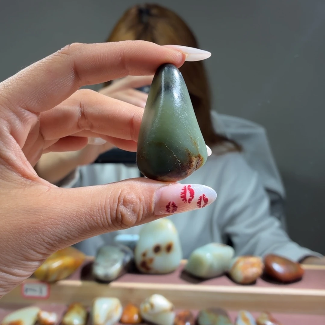 和田玉未镶嵌挂件34.3