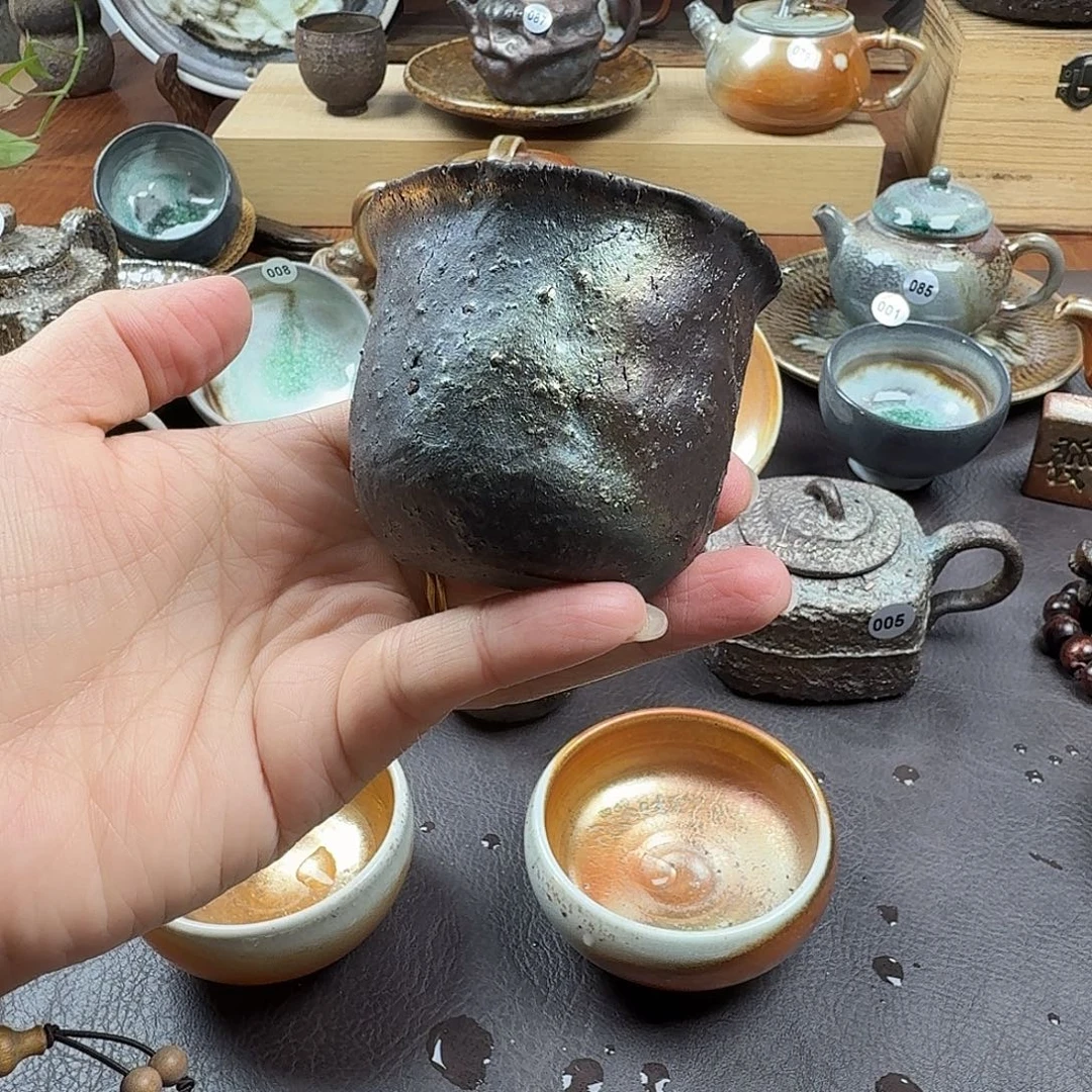 复古手工手作柴烧主人杯