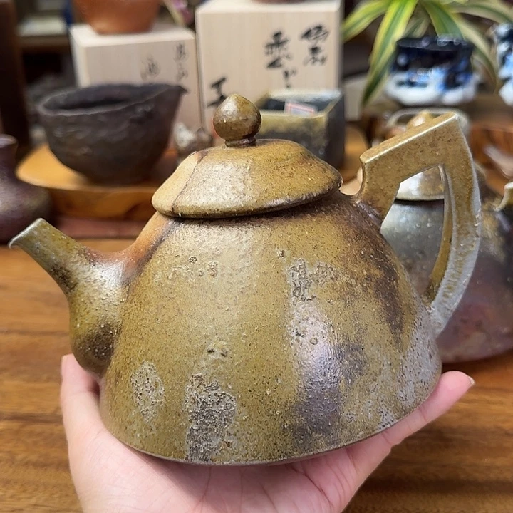 相马美鹤备前烧后手壶福利一口价