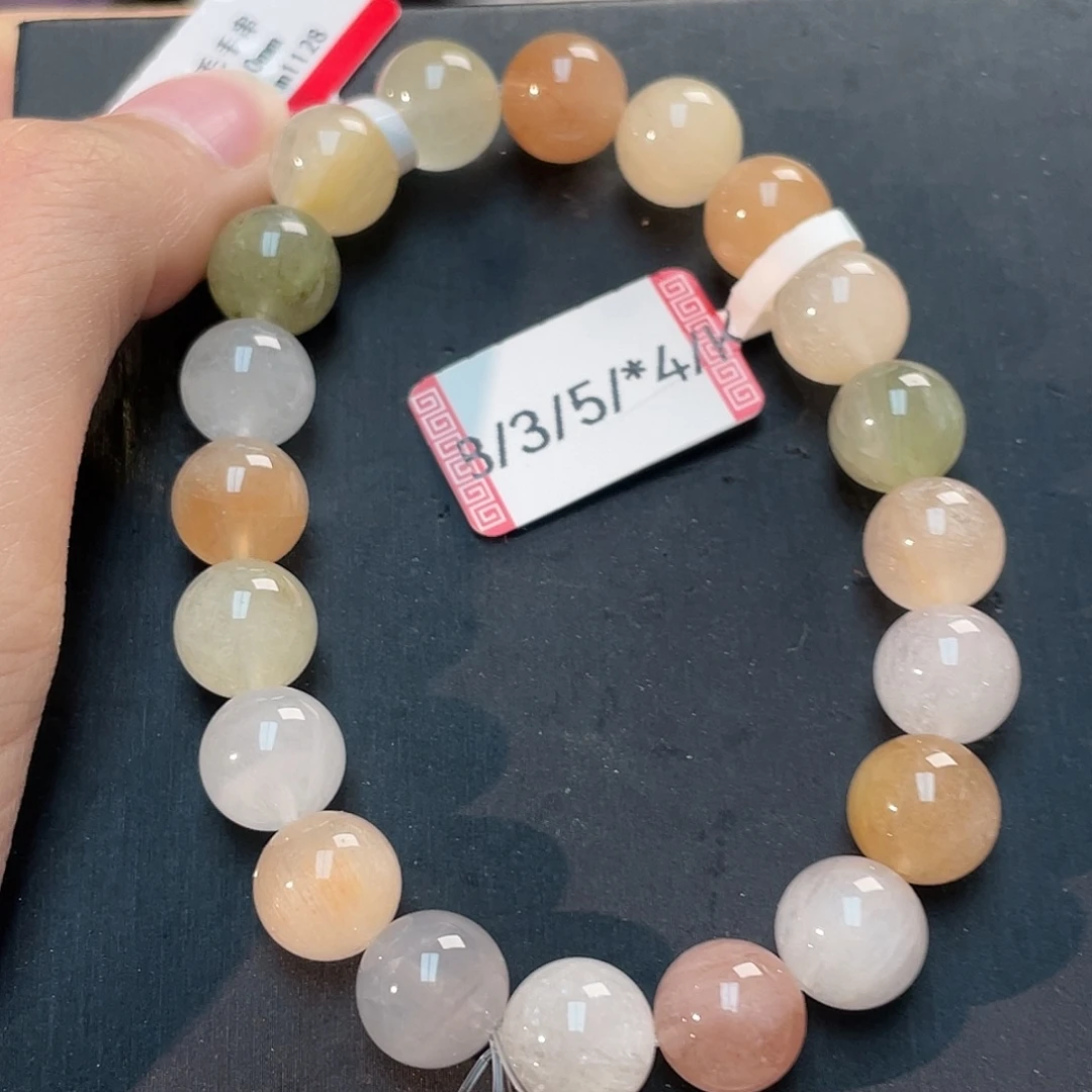 水晶未镶嵌手链彩兔毛手串tm1128 88号