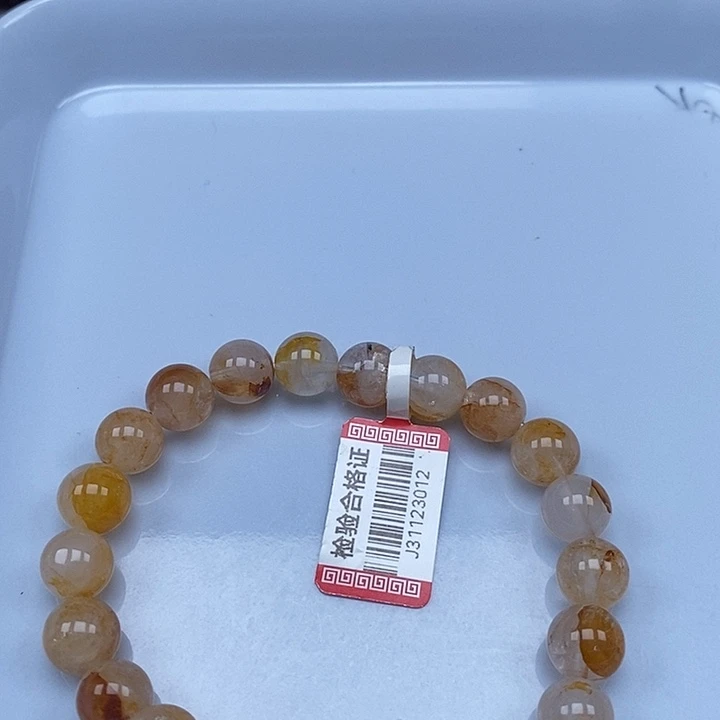 水晶手链未镶嵌黄胶花