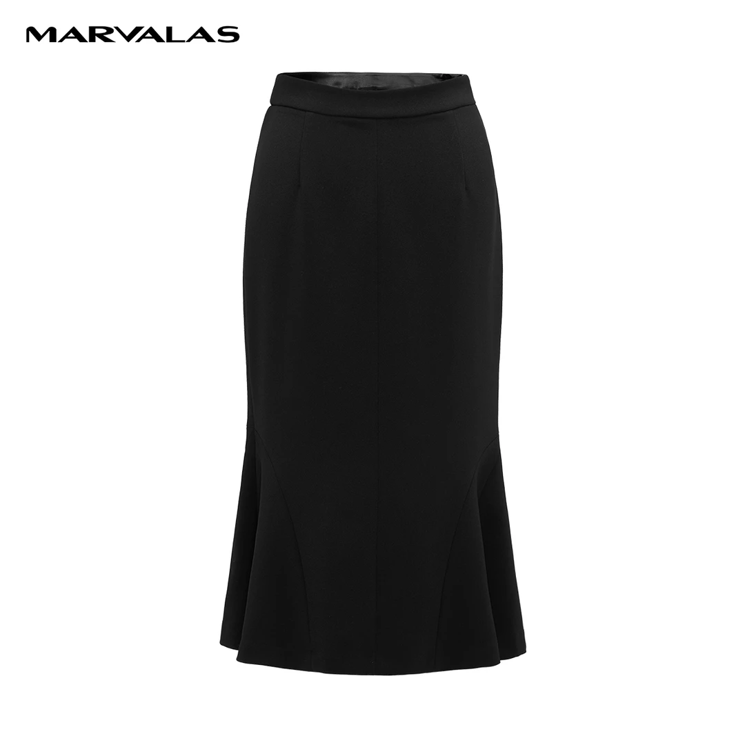 【粉丝专属】鱼尾裙秋冬新款高腰包臀裙中长半身裙