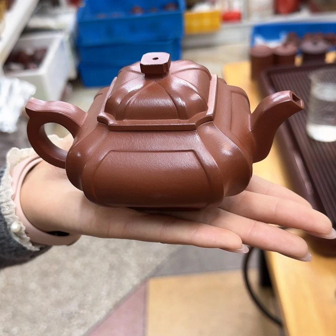 紫砂茶壶紫砂壶四方抽角井栏260cc