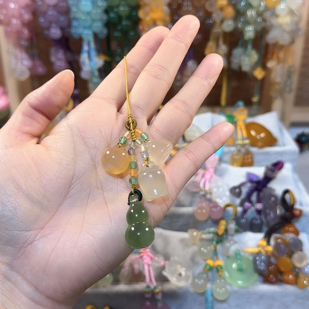 玛瑙/玉髓手机挂件未镶嵌