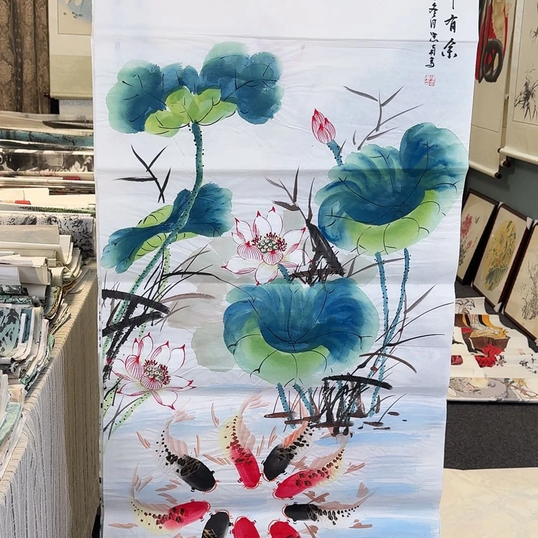 纯手绘国画作品好看四尺