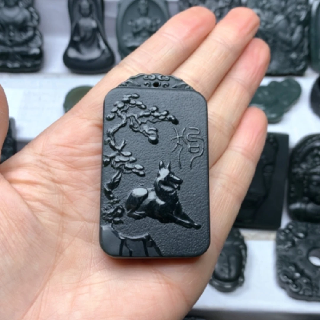 【闪购商品】和田玉颈饰未镶嵌军*双面雕刻