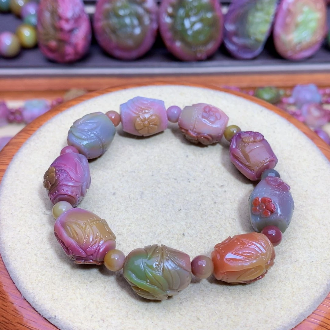 玛瑙手链未镶嵌盐源