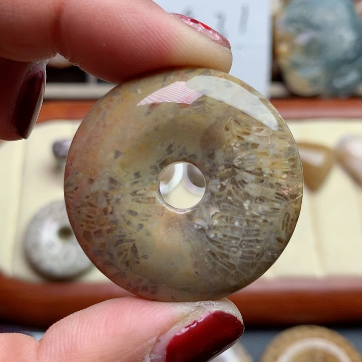 硅化珊瑚（珊瑚玉）颈饰未镶嵌