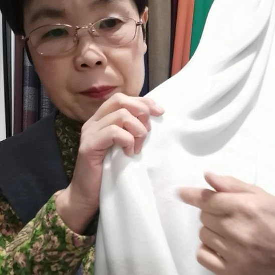 醋酸天丝羊绒布料白色1.3米