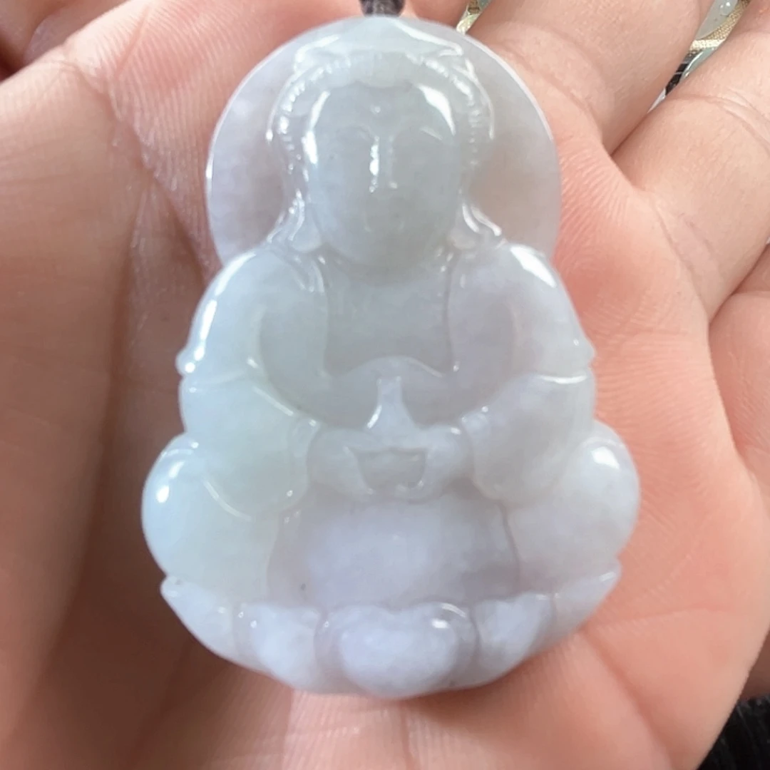 翡翠未镶嵌颈饰观音