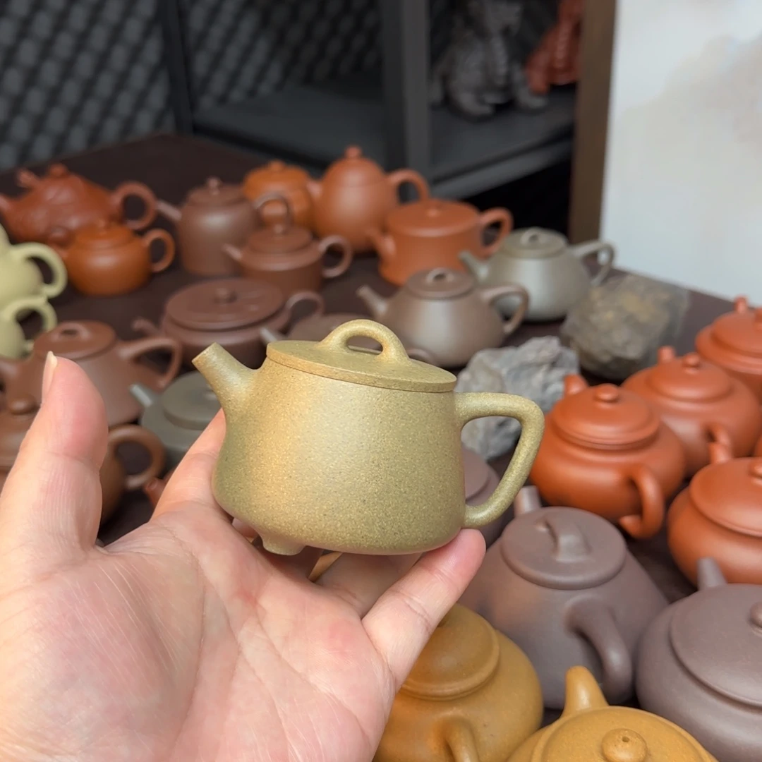 谁***娆茶壶紫砂宝山青段小高瓢微瑕