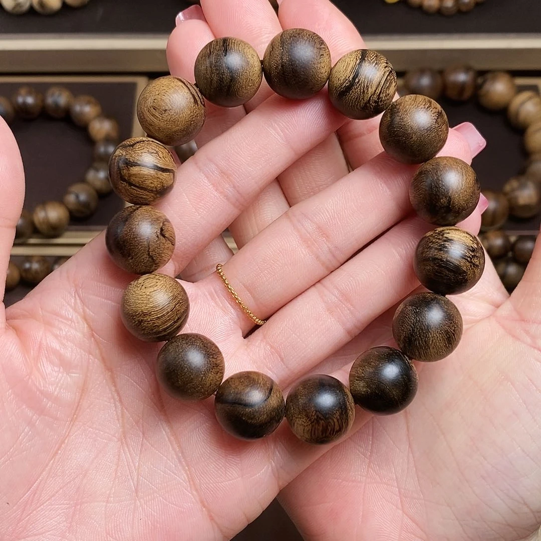 沉香手串越南芽庄白棋缨子瘤疤沉水