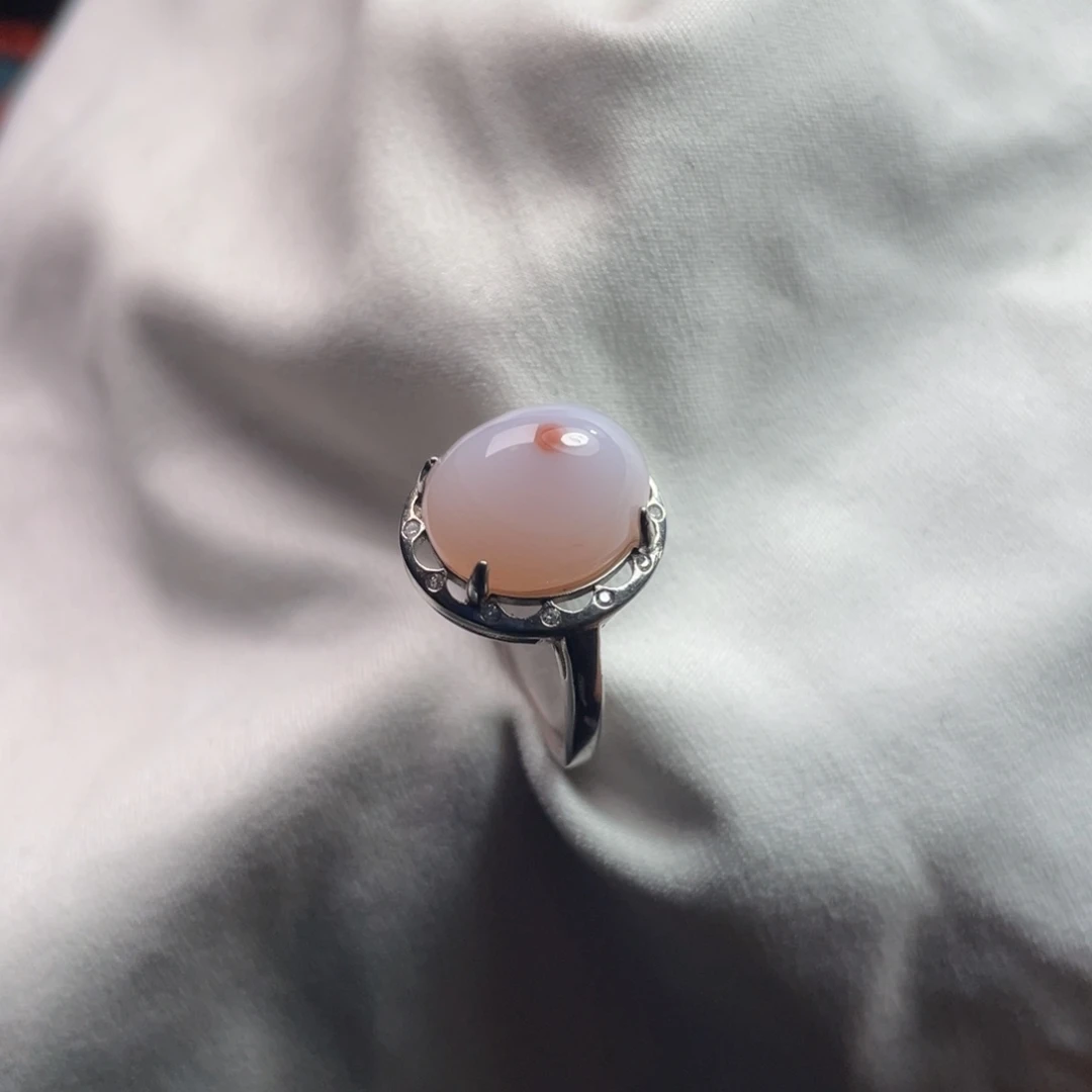 南红玛瑙未镶嵌原矿保山南红天眼女戒