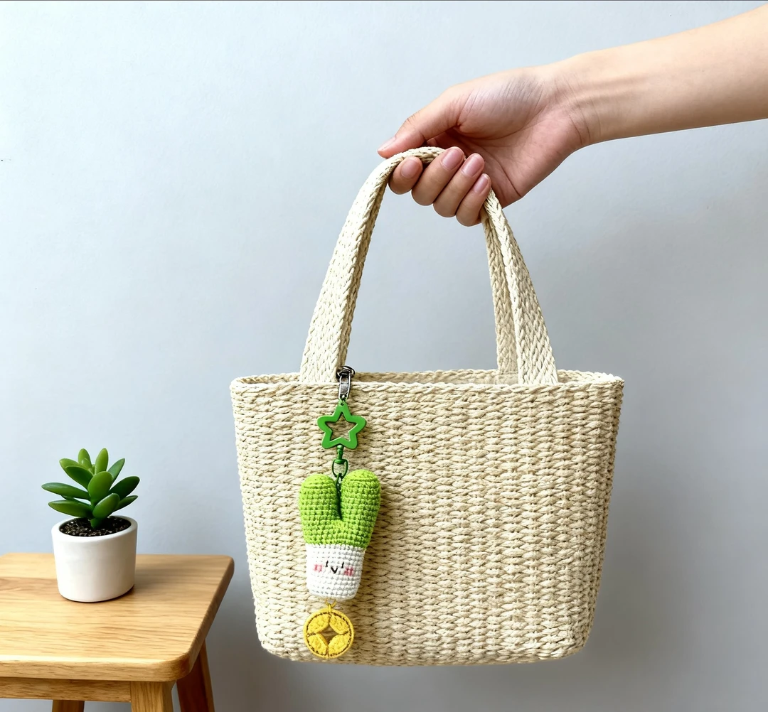 【成品】手工钩织向钱葱财迷必备送闺蜜小礼品百搭挂件钥匙扣开学