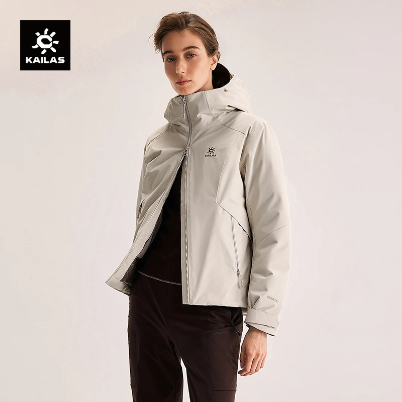 KAILAS凯乐石【新款硬壳】650蓬鹅绒女款阿莱奇硬壳羽绒服防水防风