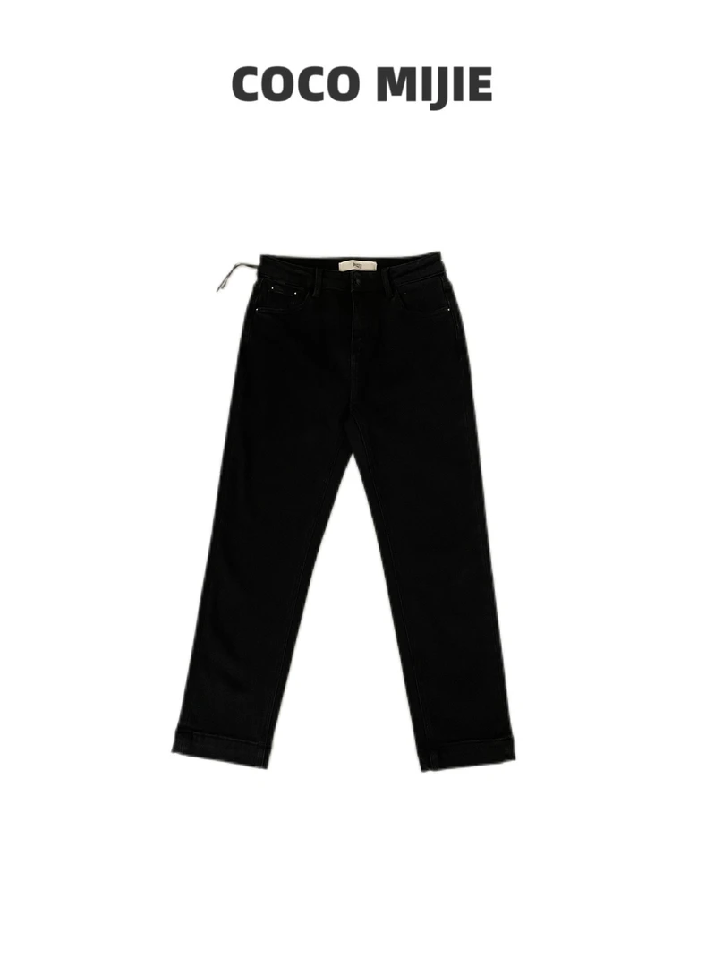 PH885Z上新加绒休闲烟管牛仔裤