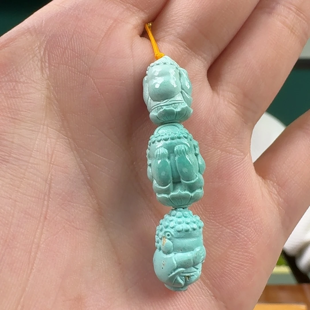 绿松石未镶嵌挂件