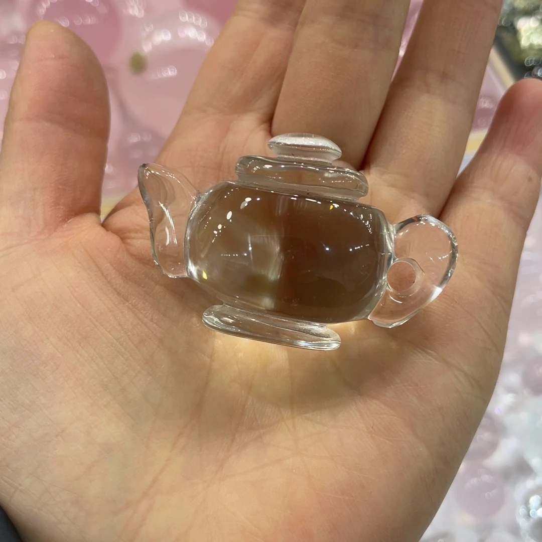 水晶吊坠未镶嵌清茶 把把胡