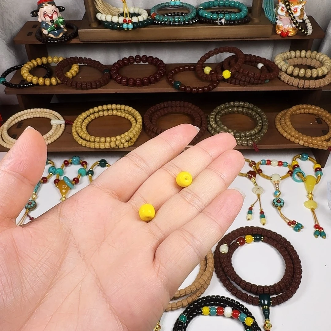 琉璃非金属0.8琉璃黄色老邢单珠