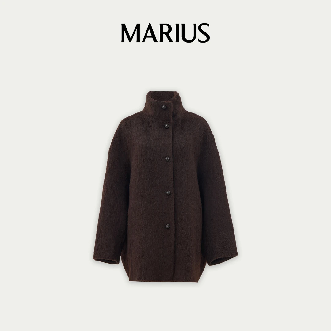 -M-‘蒙奇大衣’经典宽松羊驼中长款大衣