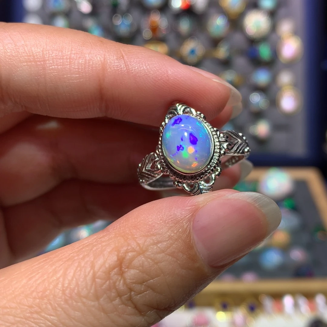 欧泊银S925镶嵌戒指款式