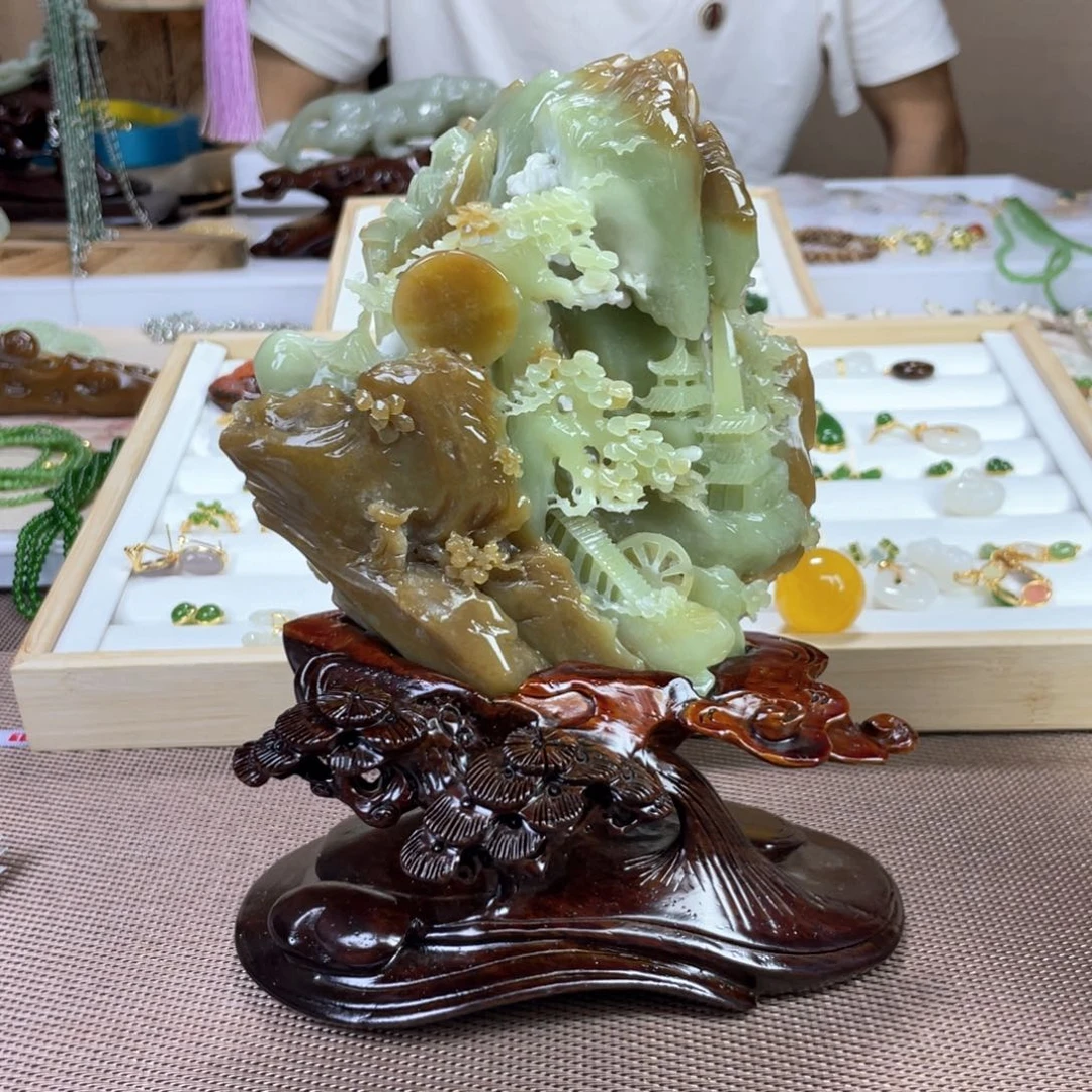 和田玉未镶嵌摆件