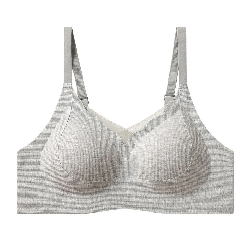 无痕美美大胸显小少女女细肩带连体衣无痕前扣背心内衣文胸女士罩