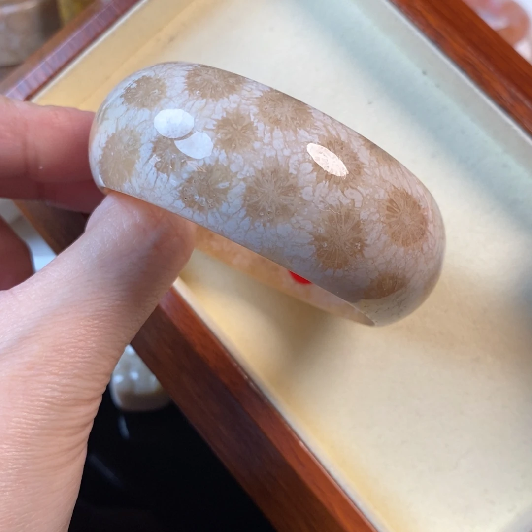 硅化珊瑚（珊瑚玉）未镶嵌手镯53.2口福利800