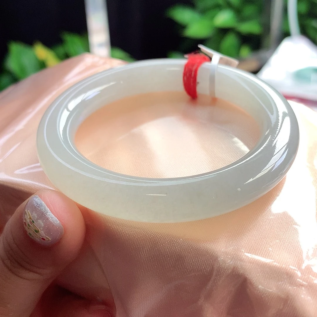 未镶嵌手镯翡翠54-55圈口小胖圆冰晴水完美不包容12号