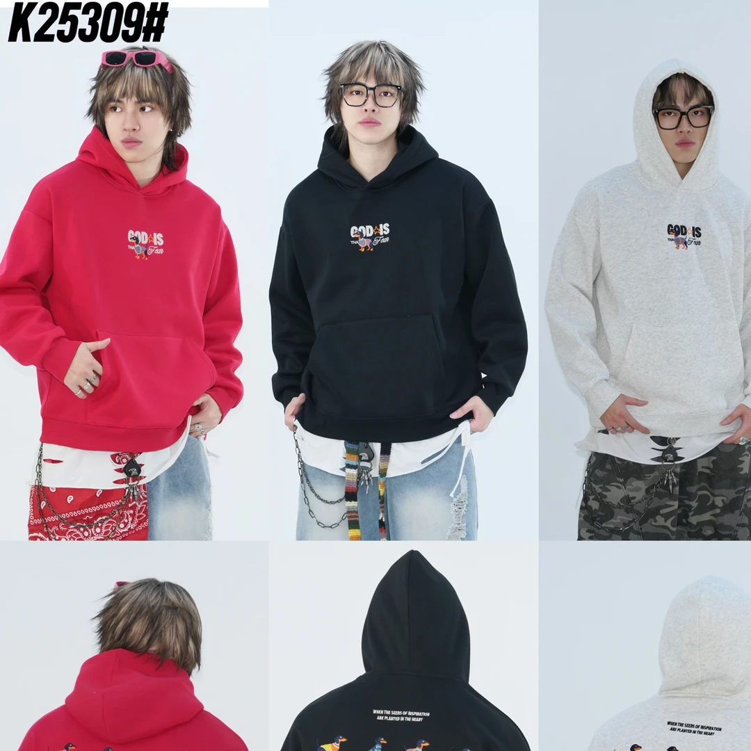 秋冬款休闲时尚男士百搭圆领套头卫衣  25309