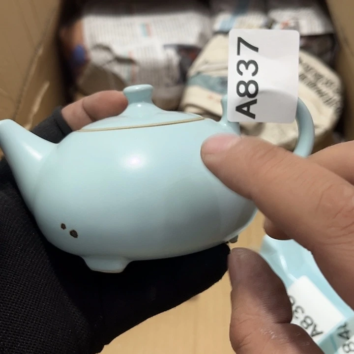 半***藏瓷片茶摆件工艺品摆件666