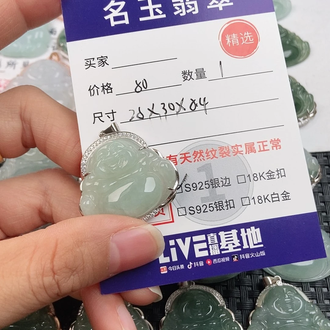 翡翠银S925镶嵌颈饰